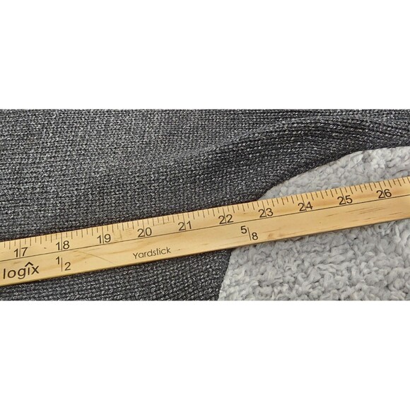 Miss Me Womens Sweater Glam Fairy Goth Y2K Metallic Studded Spikes Charcoal Sz L - Picture 13 of 15